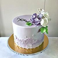 Small wedding in purple