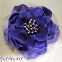 Purple Lace and Flower Cake