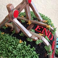 The end of the line retirement cake