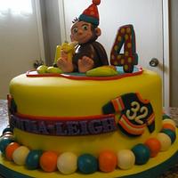CURIOUS GEORGE THEMED CAKE AND CUPCAKES