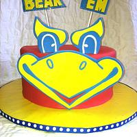 Kansas Jayhawks Beak 'Em Hawks Cake!