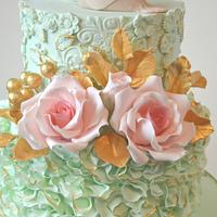 Green wedding cake
