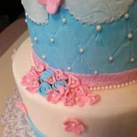 Pink and Blue Cake