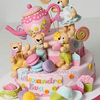 Teddy Bears and Candy cake