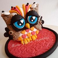 Owl shower cake