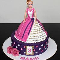 barbie cookie cake