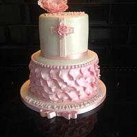 Christening cake by Cupcakes By Julie