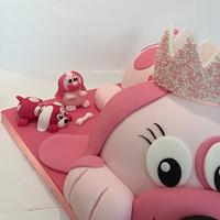 Pink Puppy Dog Cake