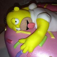 Homer Simpson Donut Cake