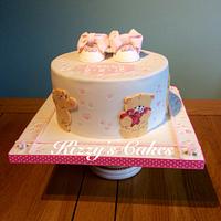Teddies and Bootees Christening Cake