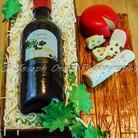 Wine Bottle Crate Cake
