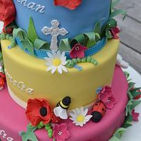 Woodland Christening Cake