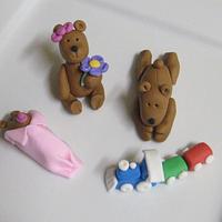 Teddy Bears' Picnic cake toppers