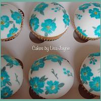 Hand painted domed cupcakes