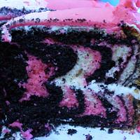Pink & Black Wild One Cake