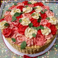 Basket of Roses cake