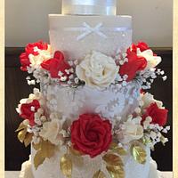 Valentine’s Day wedding cake 