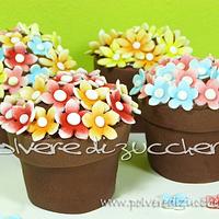 Tutorial cupcake flower pot