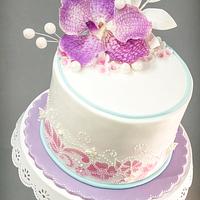 Purple Orchid Cake