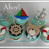Ahoy! Teddy Sailor Cake & Cupcakes