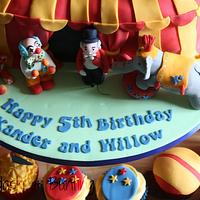 Circus tent cake