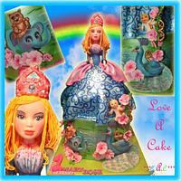 Barbie "The Island Princess" inspired-themed Birthday Cake