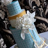 Wafer Paper Punched Wedding Cake