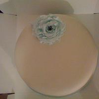 Single Tier Simple design Wedding Cake