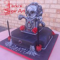 Kirsty's Gothic 16th cake 