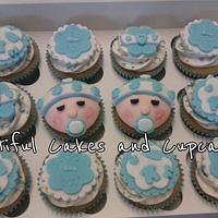 baby boy cupcakes
