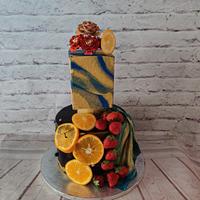 A fruity Affair:Modern Wedding cake series