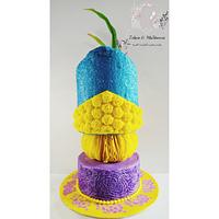 Wedding cake in bloom 