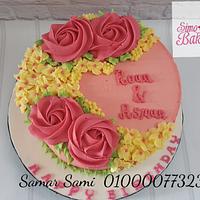 Buttercream rosette cake