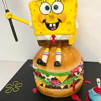 Spongebob Hamburger cake 