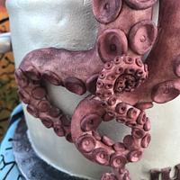  Cake for chef with octopus