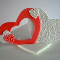 Classic Style Heart Themed Wedding Cake 
