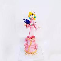 Princess Peach Yukata Version  Cake