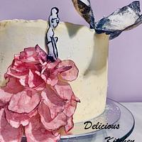 Flowery Dress b-day cake