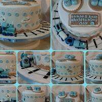 Twins Christening cake