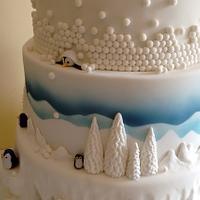 Snowscape Wedding Cake