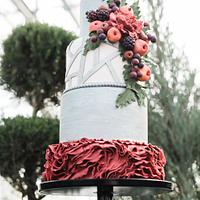 Modern Autumn Wedding Cake