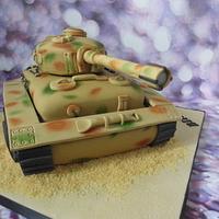 Tiger Tank Cake.