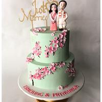 Blossoms Wedding Cake