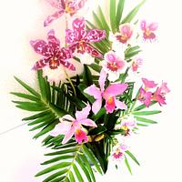 Tropical flowers arrangement