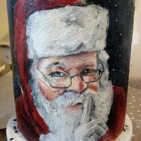Painted cake santa