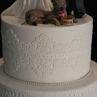 'Cheers' Wedding cake