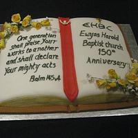 150th Anniversary book cake