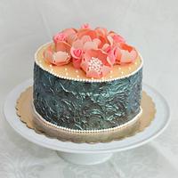 shabby shik cake