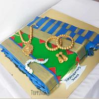 Saree cake