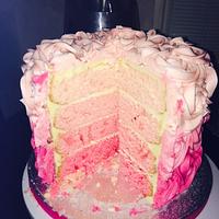 Pink rosette cake